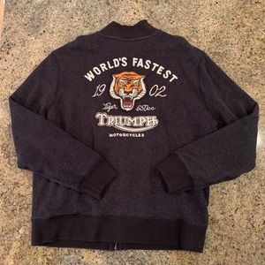 Lucky Triumph Zip-Up Sweater, size XL